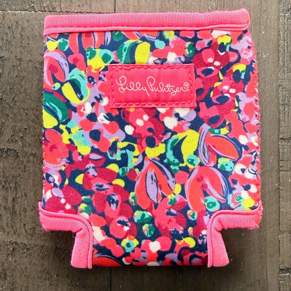 Lilly Pulitzer drink can hugger koozie
